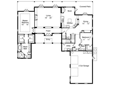 1st Floor Plan, 043H-0198