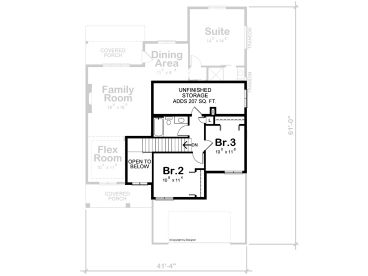 2nd Floor Plan, 031H-0500