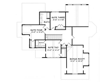 2nd Floor Plan, 029H-0021