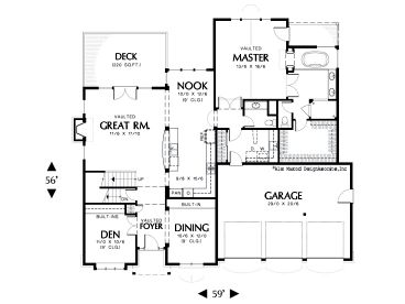 1st Floor Plan, 034H-0167