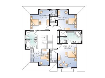 2nd Floor Plan, 027H-0164