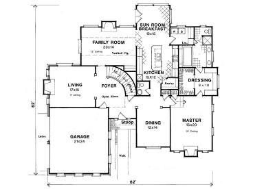 1st Floor Plan, 030H-0075