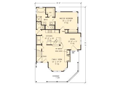 1st Floor Plan, 054H-0063