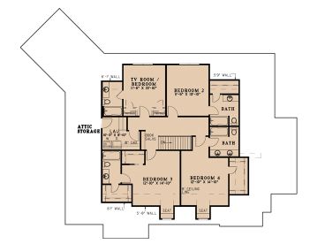 2nd Floor Plan, 074H-0060
