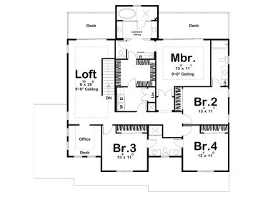 2nd Floor Plan, 050H-0374