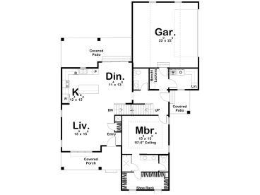 1st Floor Plan, 050H-0330