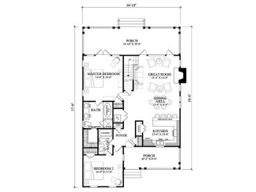 1st Floor Plan, 063H-0221