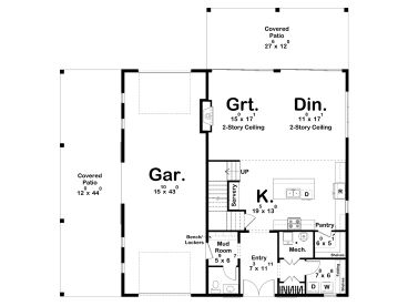 1st Floor Plan, 050H-0544
