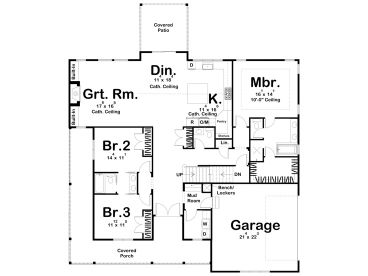 1st Floor Plan, 050H-0327