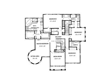 2nd Floor Plan, 054H-0004