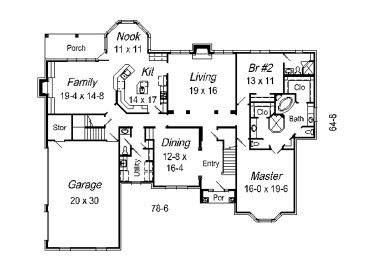 1st Floor Plan, 061H-0129