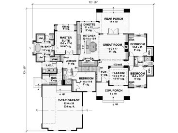 1st Floor Plan, 023H-0191