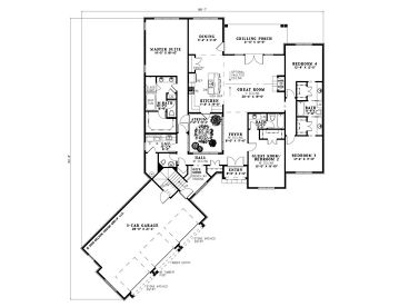1st Floor Plan, 025H-0220