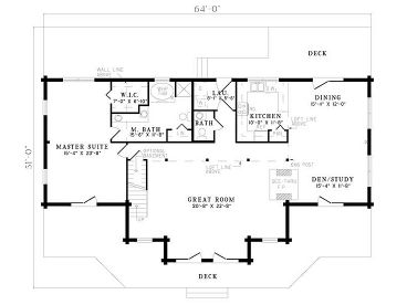 1st Floor Plan, 025L-0008