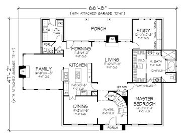 1st Floor Plan, 054H-0052