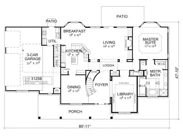 1st Floor Plan, 036H-0029