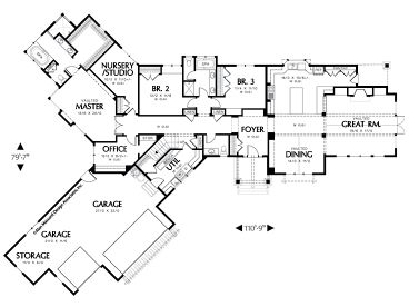 1st Floor Plan, 034H-0033