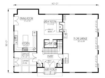 1st Floor Plan, 068H-0030
