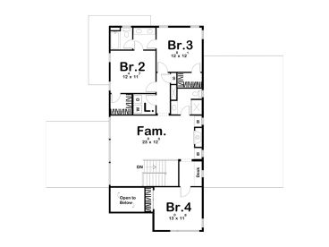 2nd Floor Plan, 050H-0262
