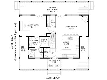 1st Floor Plan, 062H-0413