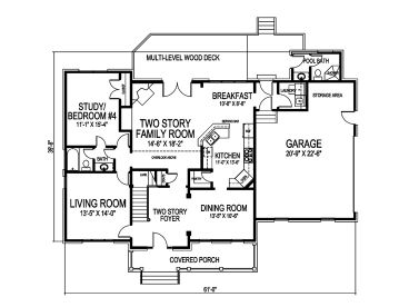 1st Floor Plan, 058H-0027