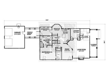 1st Floor Plan, 058H-0058