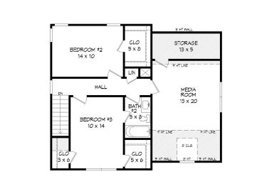 2nd Floor Plan, 062H-0174