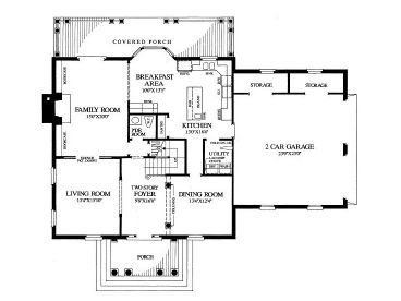 1st Floor Plan, 063H-0198