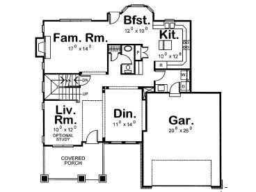 1st Floor Plan, 031H-0128