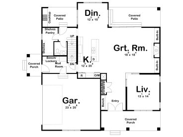 1st Floor Plan, 050H-0328