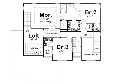 2nd Floor Plan, 050H-0191