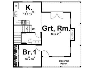 1st Floor Plan, 050H-0153