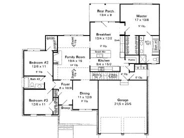 1st Floor Plan, 030H-0048