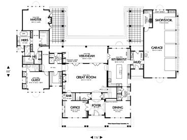 1st Floor Plan, 034H-0217