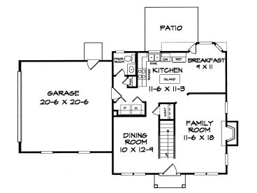 1st Floor Plan, 019H-0005