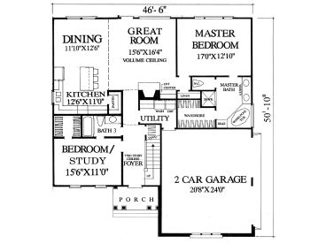 1st Floor Plan, 063H-0223