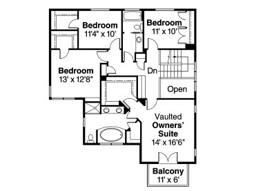 2nd Floor Plan, 051H-0121
