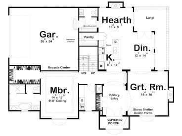 1st Floor Plan, 050H-0217