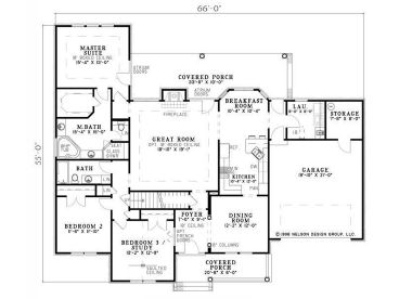 1st Floor Plan, 025H-0068