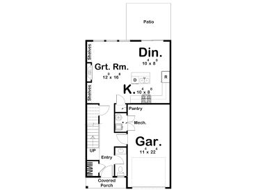 1st Floor Plan, 050H-0450