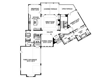 1st Floor Plan, 029H-0095