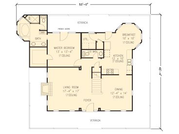 1st Floor Plan, 054H-0010