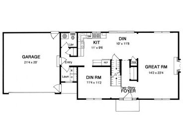 1st Floor Plan, 014H-0034