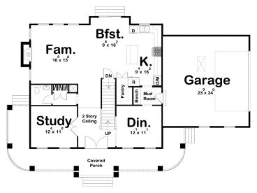 1st Floor Plan, 050H-0317