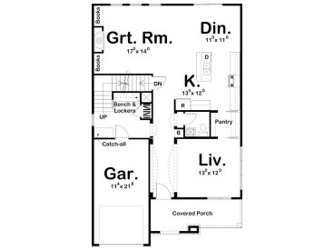 1st Floor Plan, 050H-0208
