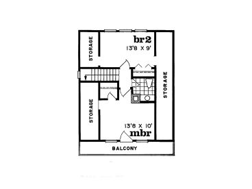 2nd Floor Plan, 032H-0005