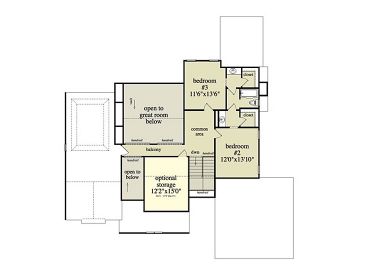 2nd Floor Plan, 053H-0048