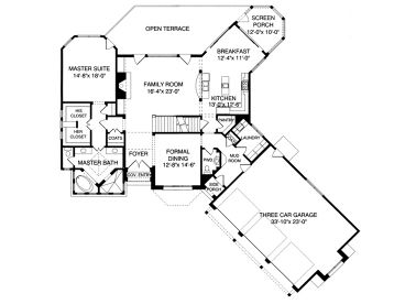 1st Floor Plan, 029H-0033