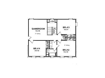 2nd Floor Plan, 030H-0070