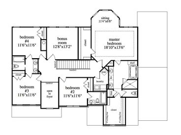 2nd Floor Plan, 053H-0091